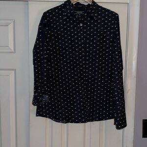 Lands End  Poka Dot Shirt